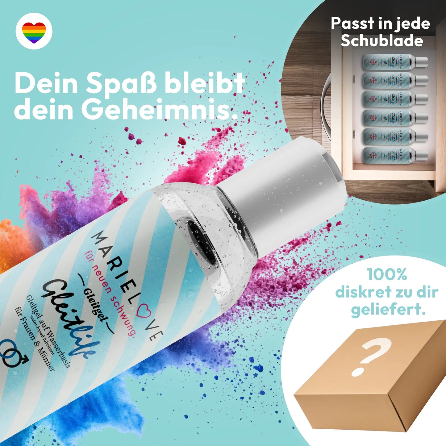 Marielove Gleitlife Gleitgel – 250 ml – Wasserbasis – Hautfreundliche Formel