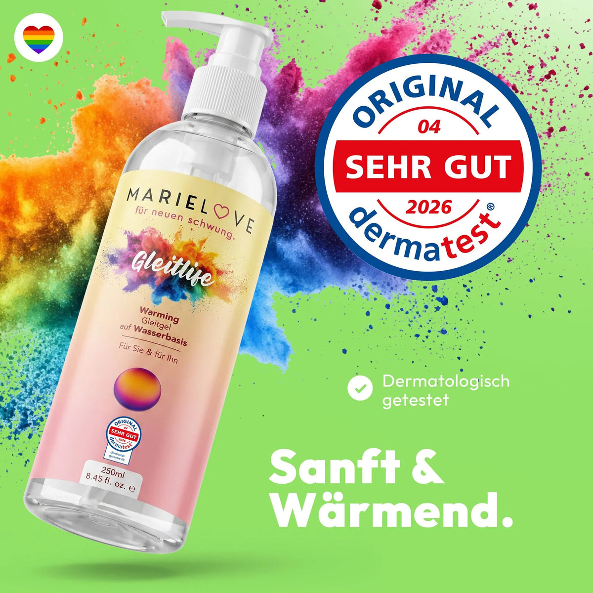 Marielove Gleitlife Warming Gleitgel auf Wasserbasis, 250 ml