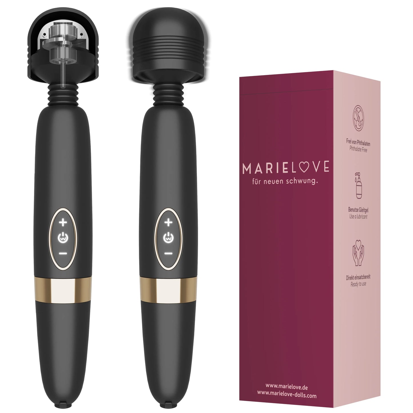 Zwei Massagegeräte und Verpackung