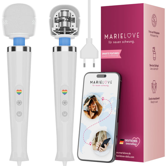 Marielove – Magic Wand Wand Massagegerät – Netzbetrieb – Leistungsstarker Massagestab – Weiß