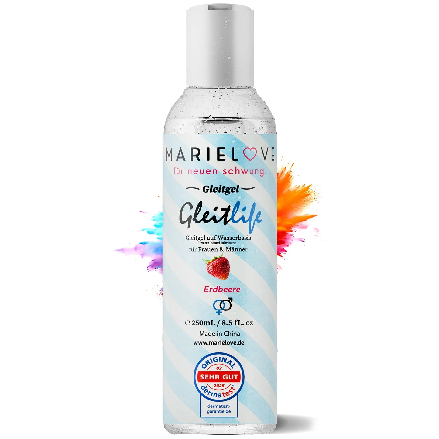 Marielove wasserbasiertes Gleitgel 250 ml – Erdbeer Geschmack, langanhaltend & hautfreundlich