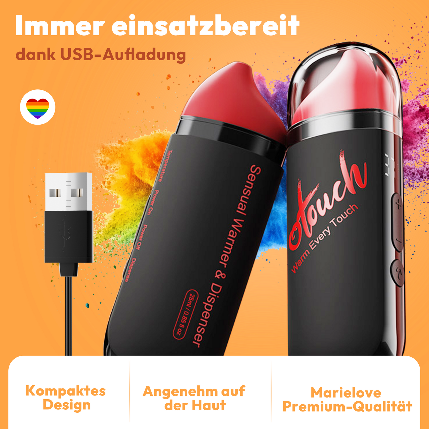 USB Gel-Spender mit Heizfunktion & Temperaturanzeige, Dispenser Gerät